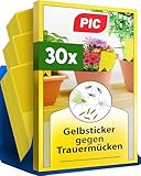 PIC Gelbsticker Trauermücken - 30x Gelbtafeln gegen Trauermücken,...