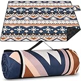 CIRULLI Picknickdecke XXL wasserdicht 200x200 cm, Boho Design, isolierte...