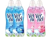 VERNEL Weichspüler-Set 4x 39 Waschladungen (156WL) 2x Frischer Morgen & 2x...