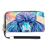 Jubonexis Niedliche Hunde-Clutch aus PU-Leder, lange Faltbörse,...