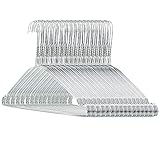 Hangerworld 100 Draht Kleiderbügel mit Einkehrbungen 40cm Silber Metall...