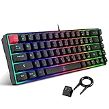 Snpurdiri 60% Prozent Gaming-Tastatur, ergonomische kleine...