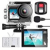 Exprotrek Action Cam,4K 30fps Ultra HD, 30m 100Fuß wasserdichte...