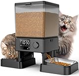 oneisall 5L Futterautomat Katze 2 Näpfe, Katzenfutter Automat mit einem...
