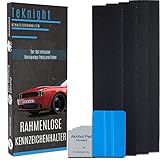 TeKnight - Klett Kennzeichenhalter Set 2 Stück inklusive Montagematerial -...