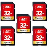 Gigastone 32GB SDHC Speicherkarte 5er-Pack, UHS-I U1 Klasse 10, bis zu 80...