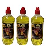 3 x 1 Liter Flaschen Brenngel Gelkamine Ethanolkamine Wandkamine Gel...