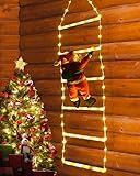 Geemoo LED Weihnachtsmann Leiter Lichterkette - 0.75M LED...