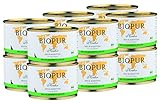 BIOPUR Bio Hundefutter Huhn, Reis & Karotten für Hunde-Welpen 12x400g