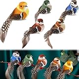 Fonyiunce 5 Stück Künstliche Vögel Mit Clip - Deko Federvögel Mini für...