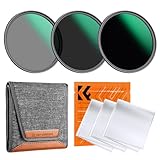 K&F CONCEPT 77mm ND Filterset ND8 + ND64 + ND1000 Filter + Tasche + 3...