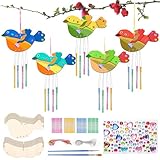 Moosono DIY Vögel Windspiel Bastelset Kinder DIY Holzanhänger Bastelset...