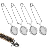 Kronwahl 4 STÜCK Teezangen aus rostfreiem Edelstahl, Ø 4,5 cm, Teesieb...