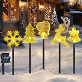 Shengruili 5PCS Solar Weihnachtsbeleuchtung Außen,Weihnachtsbaum...