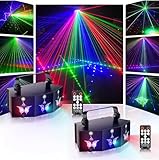 Discolicht Partylicht, 2PC DMX 9 Lens LED RGB Bühne Licht Stroboskop...