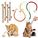 Gypie 2 Stück Kauspielzeug Katze mit 2 Beißseilen für Katzen und 4...