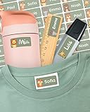 melu kids® Namensaufkleber für Kinder - Kleidung & Gegenstände (60...