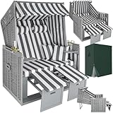 tectake® Strandkorb, Strandkorb Ostsee 2-Sitzer, verstellbare...