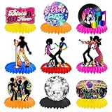 Disco Deko Tischaufsätze 70er Party Waben Tischdekoration, Dancing Queen...