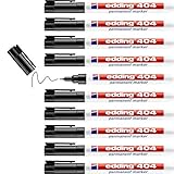 edding 404 Permanentmarker - schwarz - 10 Stifte - feine Rundspitze 0,75 mm...