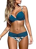 Dokotoo Damen Bikini Set Sexy Push Up Badeanzug Zweiteilige Bademode...