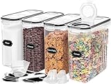 Skroam 4L Vorratsdosen Set mit 4, Müsli Schüttdose & Frischhaltedosen,...