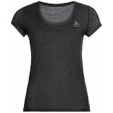 Odlo Damen Active F-dry Light Funktionsunterwäsche Kurzarm Shirt, Schwarz,...