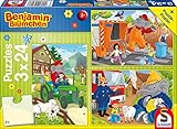 Schmidt Spiele 56207 Benjamin Blümchen, In Aktion, 3 x 24 Teile...