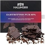 Hallingers Zartbitter Pur 85% - Vegane Schokolade Zartbitter-Edelkakao 85%...