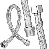 2 Stück 304 Edelstahl Flexschlauch 3/8, 30CM Panzerschlauch, 3/8 Zoll...