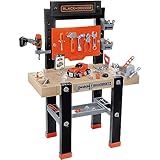 Smoby - Black+Decker Werkbank Center - 92-teilig, mit mechanischem...