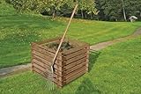 Mega Holz Holzkomposter KDI Braun 90 x 90 x 70 cm Steckkomposter mit 567...