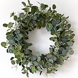 HomeKaren Eukalyptus-Kränze für Haustür, 55,9 cm, handgefertigt, grüne...