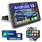 AWESAFE 1 Din universal Android 13 Radio 2GB+64GB mit 10 Zoll Vertikal...