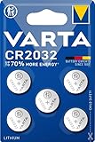 VARTA Batterien Knopfzellen CR2032, 5 Stück, Power on Demand, Lithium, 3V
