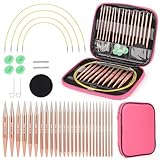 Coopay Auswechselbare Rundstricknadeln Set, 3,0-10 mm Stricknadeln Set...