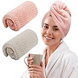 Pruhofan Haarturban Mikrofaser Handtuch Haare schnelltrocknendes Handtuch...