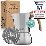 Morgenheld Premium Edelstahl Espressokocher klein mit Reduziersieb für 3...