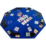 GAMES PLANET Faltbare Pokerauflage „Full House“ für bis zu 8 Spieler,...