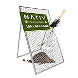 Lemodo Durchwurfsieb 100x60 cm, Gitter mit Maschenweite 40x25 mm verzinkt,...