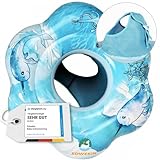 EDWEKIN® Premium Baby Schwimmring, Schwimmhilfe Narwal, Schwimmsitz...