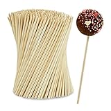 Relaxdays Cake Pop Stiel, 400 Stück, Bambus, 15cm lange Lollipop Sticks,...