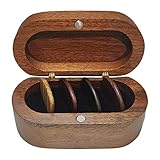 Exogio Holz Plektrumbox für Akustikgitarre, Gitarren Pick Box mit 4...