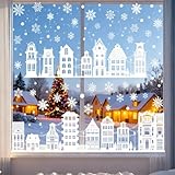 Fensterbilder Weihnachten, 9 Blätte Fensterbilder Weihnachten Häuser,...