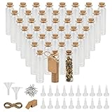 VonLux Glas Reagenzgläser Set, 40pcs 20ml Mini Glasflaschen mit Korken,...