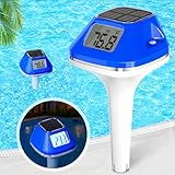 LanBlu Poolthermometer Schwimmend, Solar Pool Thermometer Digital,...