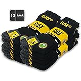 Caterpillar 12 Paar CAT REAL WORK SOCKS Damen Herren Arbeitssocken Business...