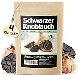 Schwarzer Knoblauch, 4 Knollen fermentierter Knoblauch aus Spanien, 90 Tage...