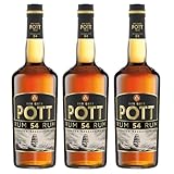 POTT Rum 54% vol. (3x0,7 l) - starker Rum aus Übersee, ideal für den...