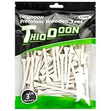 THIODOON Golf-Tees,83mm weniger Reibung, Holz-Tees, Training für...